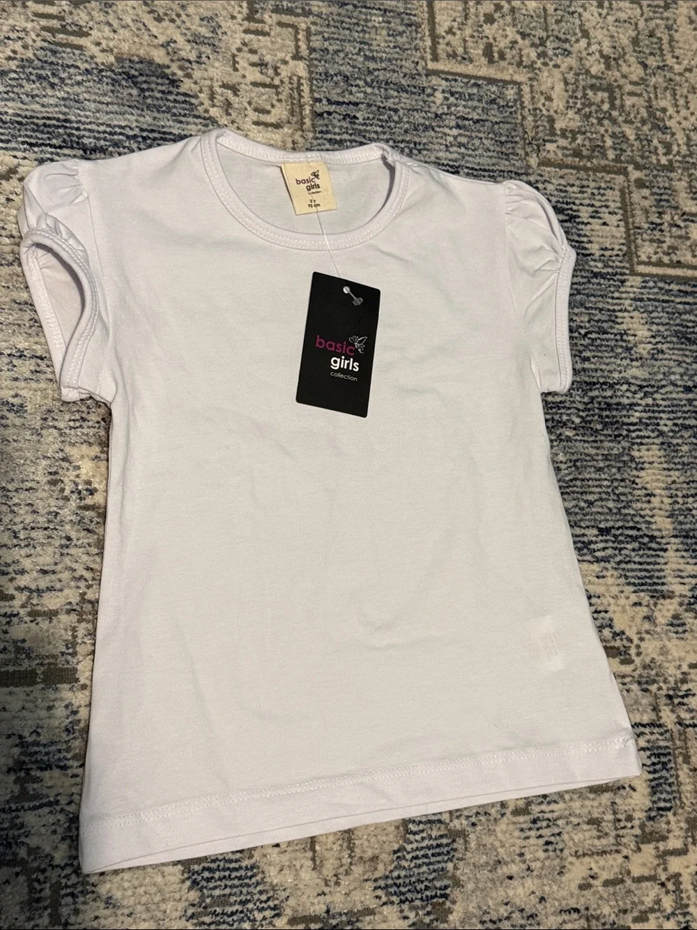 Basic Girls White Short Sleeve Tee by